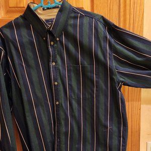 John Ashford Men’s Striped Button-Down Shirt  Long sleeve size L